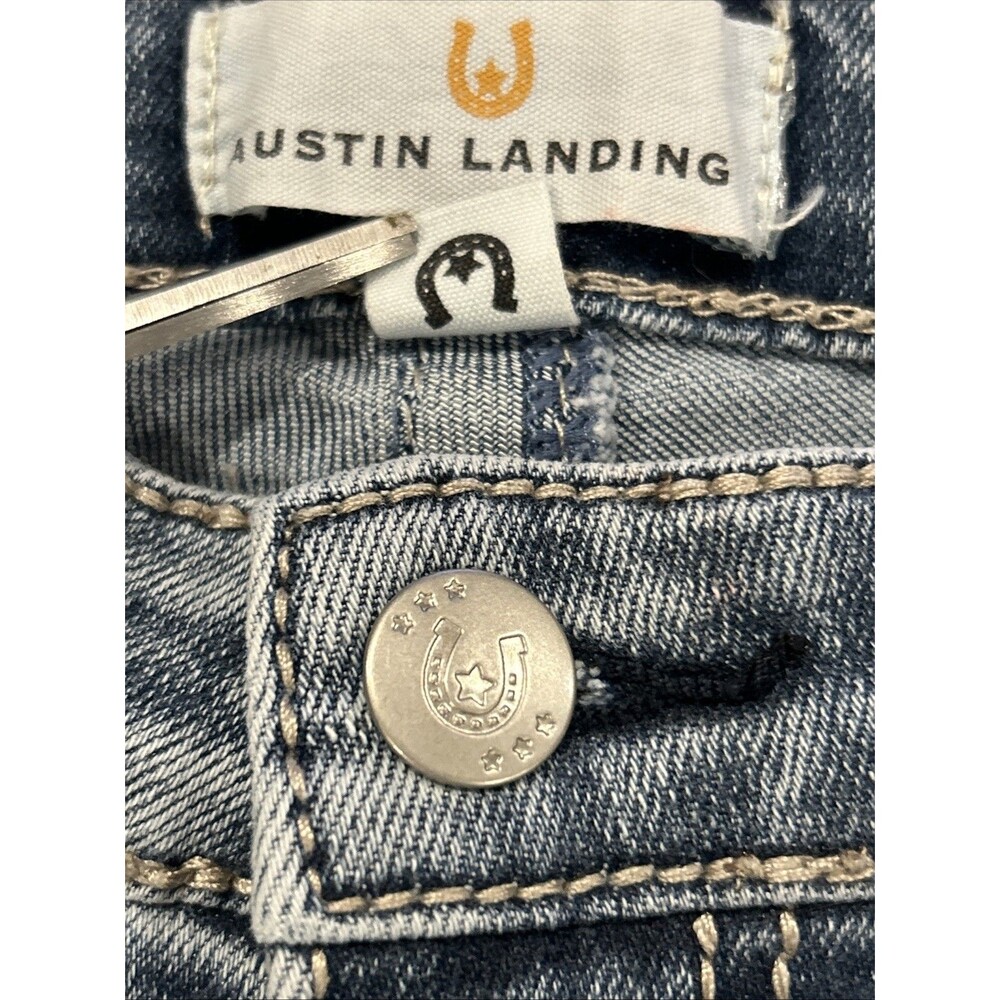 Austin Landing Jeans Junior Womens 3 Rhinestone Star Pockets Western Flare Rodeo - Picture 4 of 11